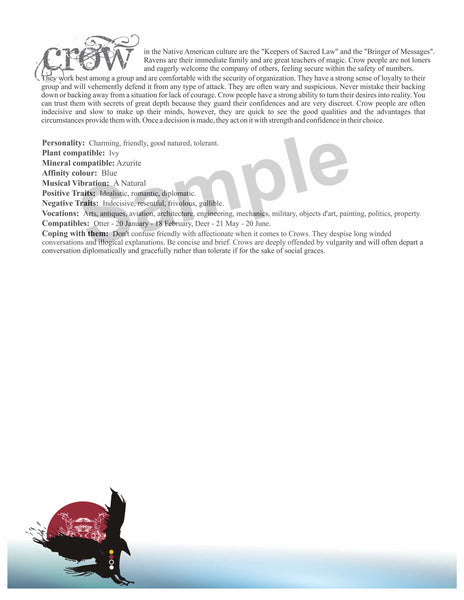 Influenced Birthday Card - September 22 - October 22-Crow