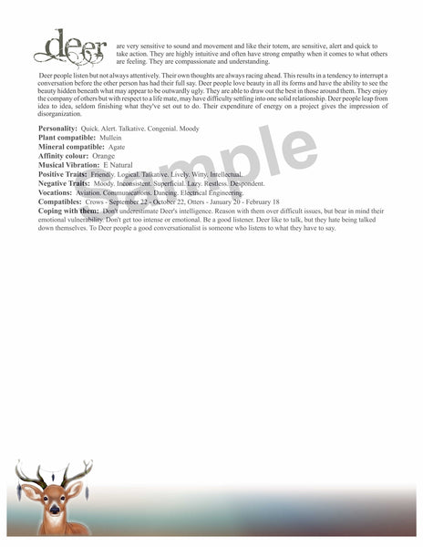 Influenced Birthday Card - May 21 - June 20-Deer