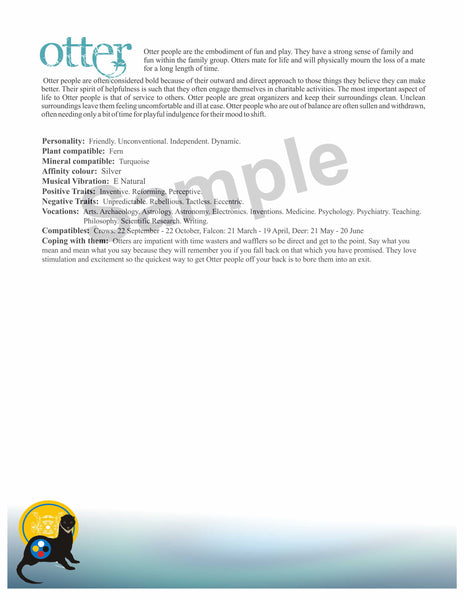 Influenced Birthday Card - January 20 - February 18-Otter