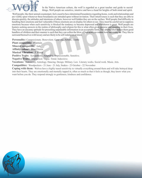 Influenced Birthday Card - February 19 - March 20-Wolf