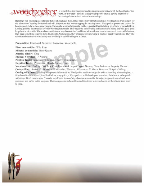 Influenced Birthday Card - June 21 to July 21-Woodpecker