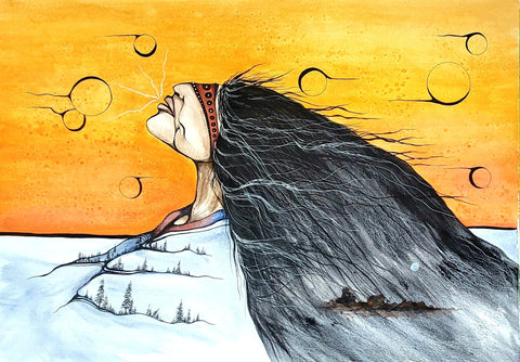 A Vision of Orbs Over the Land - 16x20 archival print